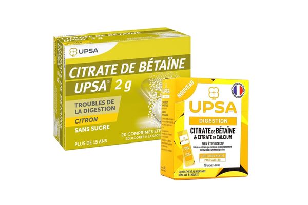Upsa Citrate de Bétaïne stick et comprimés